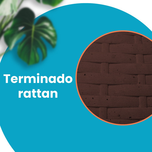 Kit 2 Macetas Colgantes Plástico Tipo Rattan Exteriores 3.6l