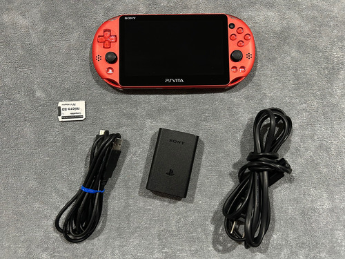 Ps Vita Slim Metallic Red Y 128gb Con Muchos Juegos Rojo (Usado)