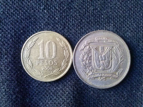 Moneda República Dominicana 25 Centavos 1967 Níquel  (c9)