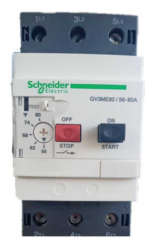 Guardamotor Schneider Gv3me80 Rango 56-80 A Poliequipos.com