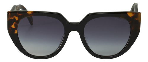 Prada Spr 14w 389-0a7 Oversized Cat Eye Cafe Degradado (Usado)