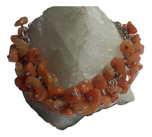 Psc1217 Pulsera Piedra Aventurina Naranja