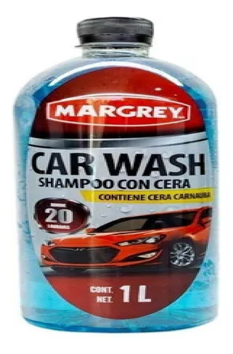 Shampoo Con Cera Car Wash 1 Litro - Rinde 20 Lavadas