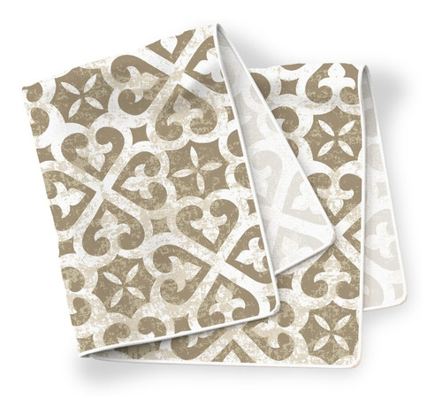 Imagen 1 de 2 de Set X8 Servilletas De Tela 40x40 Gabardina Estampada - Lima