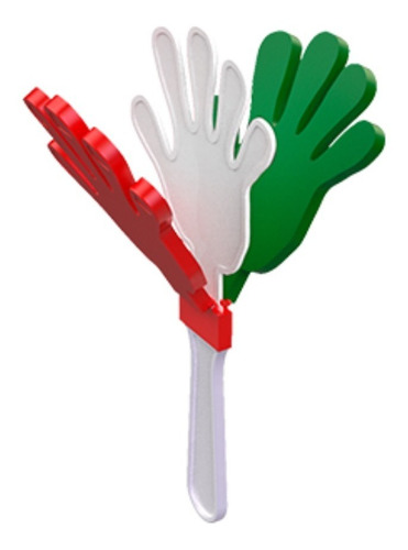 5 Piezas Manita Aplaudidora Tricolor Mexico Septiembre 15