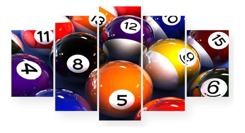 Quadro Decorativo Mosaico Snooker Bolas Sinuca Brilhar Jogos