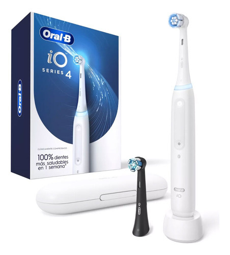 Escova de dentes elétrica Oral B Io4 com 2 cabeças branca