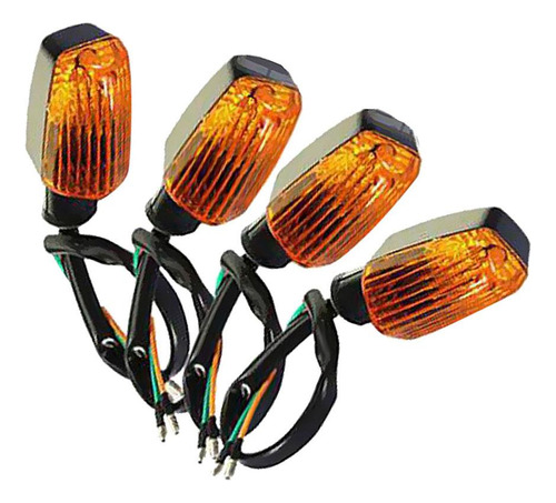 4pcs Motocicleta Luz Indicadora De Señal De Intermitente