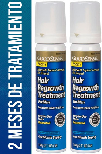 Minoxidil 5% En Espuma Goodsense 2 Meses