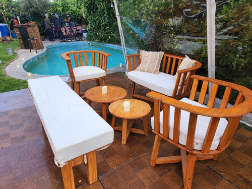 Alquiler Living Rustico Puff Silla Mesa Carpa Sillon Eventos