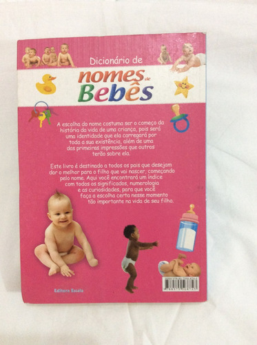 Livro Dicionário De Nomes De Bebês