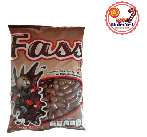 Galletas Fass Cubiertas De Chocolate Con Leche, 500gr.