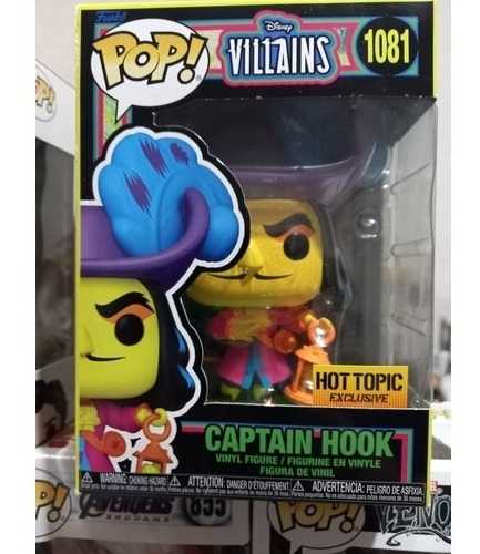 Funko Pop Captain Hook Black Light 1081 Exclusivo Hot Topic