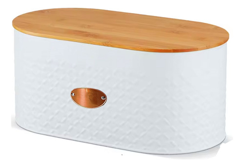 Porta Pão De Metal Panetone Pão Forma Bolo Tampa Bambu Bco