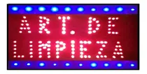 Comprar Cartel Led Artículos De Limpieza Abierto O La Que Quieras