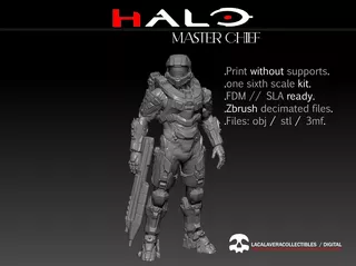 Master Chief Halo One Sixth Scale Kit- Figura Plastica