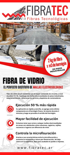 Fibratec V12 - Fibra De Vidrio Reemplazo De Malla En Pisos