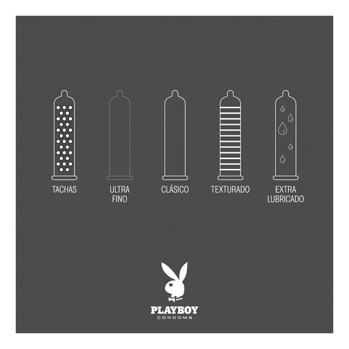 Preservativos Playboy Con Tachas Texturado Caja X3 + Placer