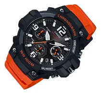 Comprar Casio 'heavy Duty Chronograph' Reloj Informal De Resina Color de la correa Naranja claro Color del fondo Gris oscuro