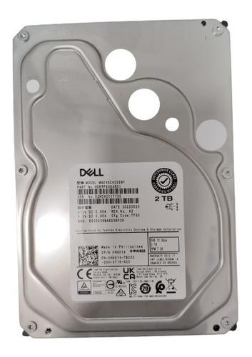 Disco Duro Dell 2tb 7.2k Sas 3.5 Servidor Dell R350 R540 