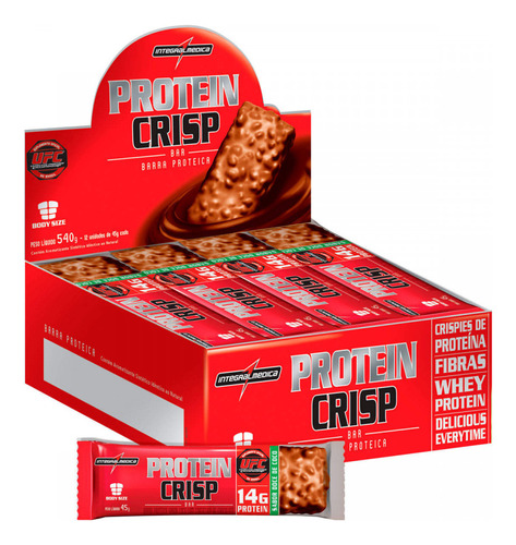 Protein Crisp Caixa Com 12 Unidades Sabor Doce De Coco