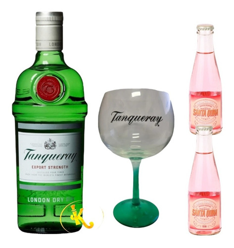 Gin Tanqueray 700ml Importado + Copa  + 2 Tonicas Regalo