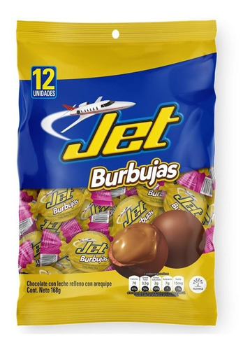 Burbujas De Chocolate  Jet *12und *168gr