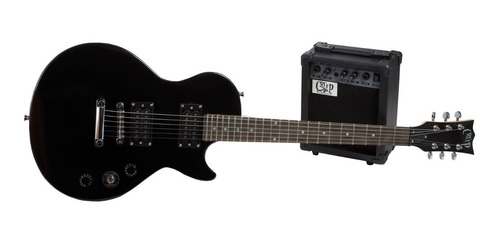 Imagen 1 de 6 de Pack Guitarra Les Paul Y Amplificador Creep Completo Bk