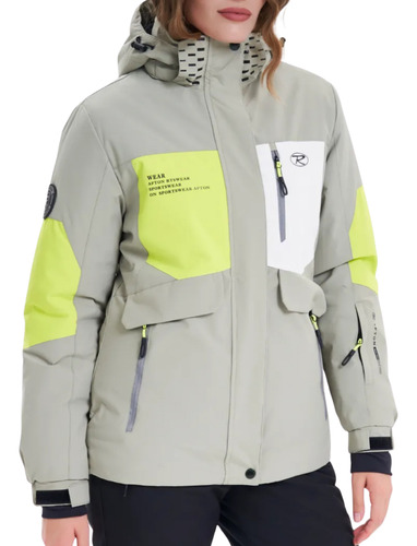 Campera Ski Snowboard Mujer Trampa De Nieve Impermeable Gris Xl