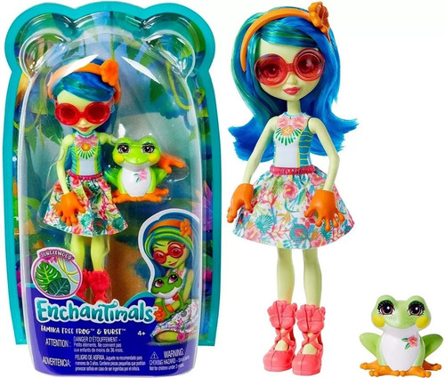 Boneca Enchantimals Bichinho Tamika Tree Frog Sapo Burst