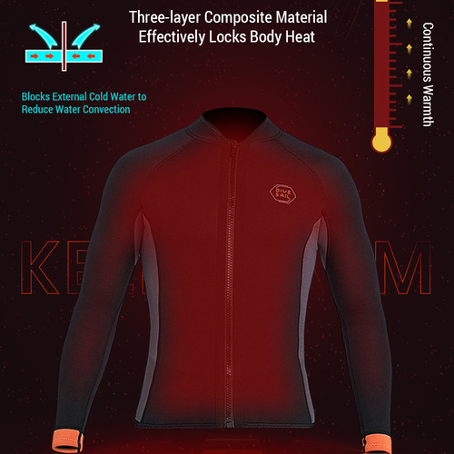 Kkl Camisa De Neopreno Con Cremallera Frontal Para Hombre,