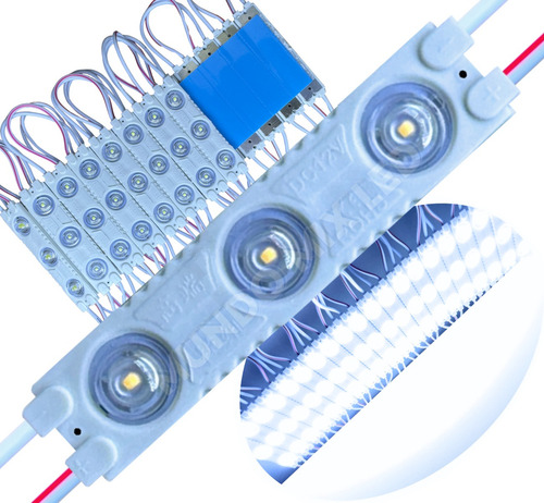 600pçs Módulo De Led Ip67 Com Lente 160º 7030 3led 12v 1,7w