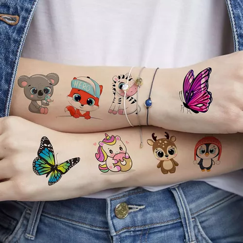 Rejaski 50 Tatuajes Temporales Para Ninos, Diseno De Maripos