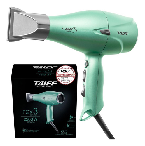 Secador De Cabelo Taiff Diamante Fox Íon3 Profissional 2200w