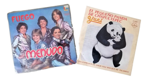 Disco Lp De Yuri Pequeño Panda Y Grupo Menudo, Fuego De 1982