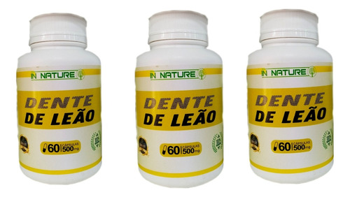 Diente De León Puro 500mg Por Caps (180 Caps) Envío Gratis! 