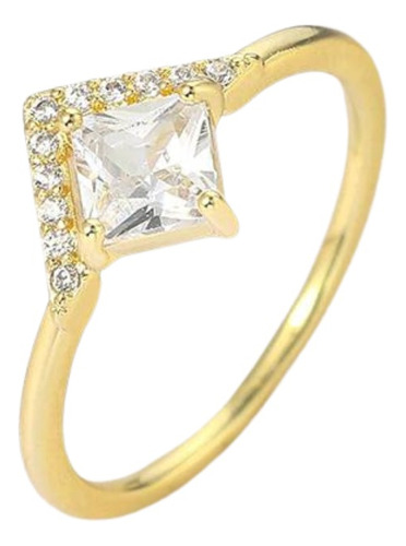 Anillo Yany's Bañado En Oro 14k Con Piedra Strass