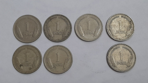 Moneda Colombia 1 Peso X7 1976/1977/1978