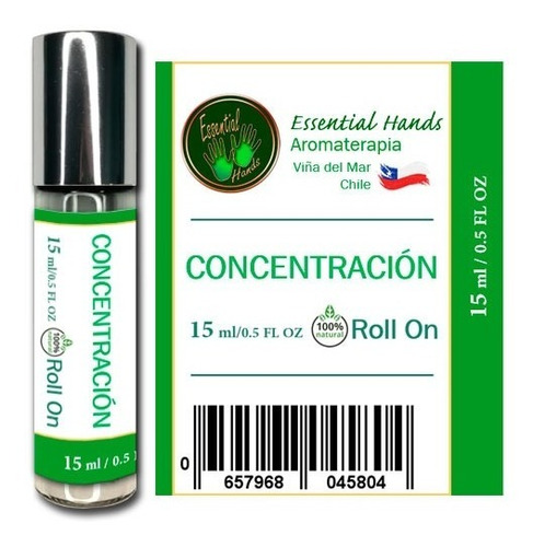 Roll On Concentración Aromaterapia 15 Ml
