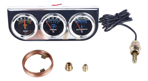 Kit De Triple Indicador De Voltaje Para Coche, Chapado Mecán