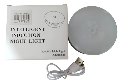 Sensor Movimiento Luz Nocturna Led Recarga Usb Luz Calida