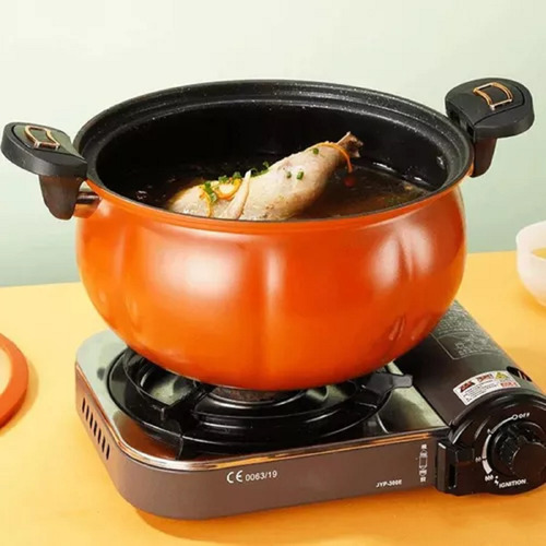 Olla De Micro Presión Antiadherente Calabaza 7 Lts