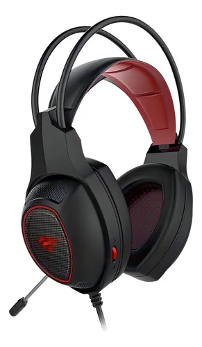 Auriculares Havit H2239d Gamer, 40 mm, negros, color de luz: rojo