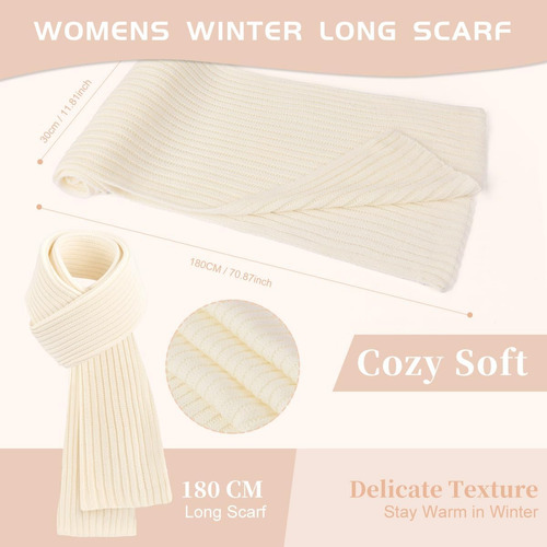 Set Invierno, Gorro, Bufanda Y Guantes Táctiles (blanco)
