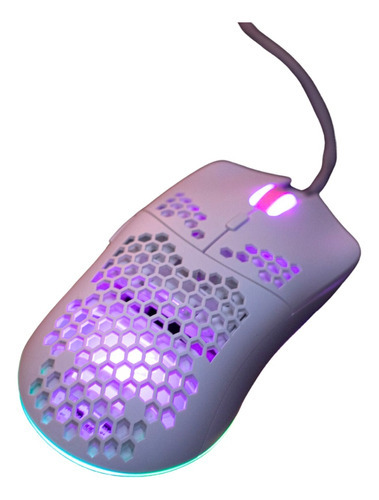 Mouse Gamer Oex Game Dyon Ultra Leve 7 Botões, 6200dpi-ms322 Cor Rosa
