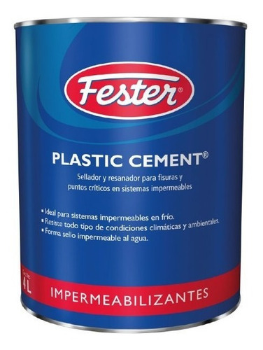 Sellador Fisuras Impermeable Fester Plastic Cement 19l