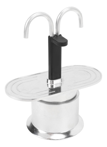 Stovetop Coffee Maker Double Head Pot 100ml Aluminum Alloy