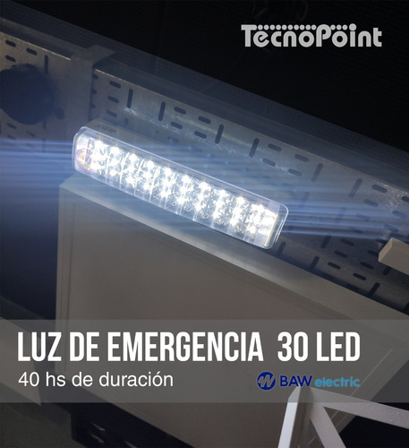Imagen 2 de 8 de Luz De Emergencia 30 Leds Portatil 40hrs Baw Mayor Duracion