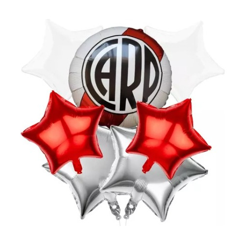 Set De River X7 Globos Metalizados