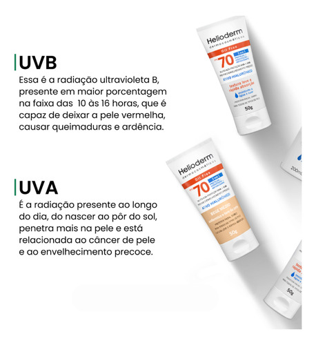 Kit C2 Protetor Solar Facial Bege Médio Fps70 Helioderm